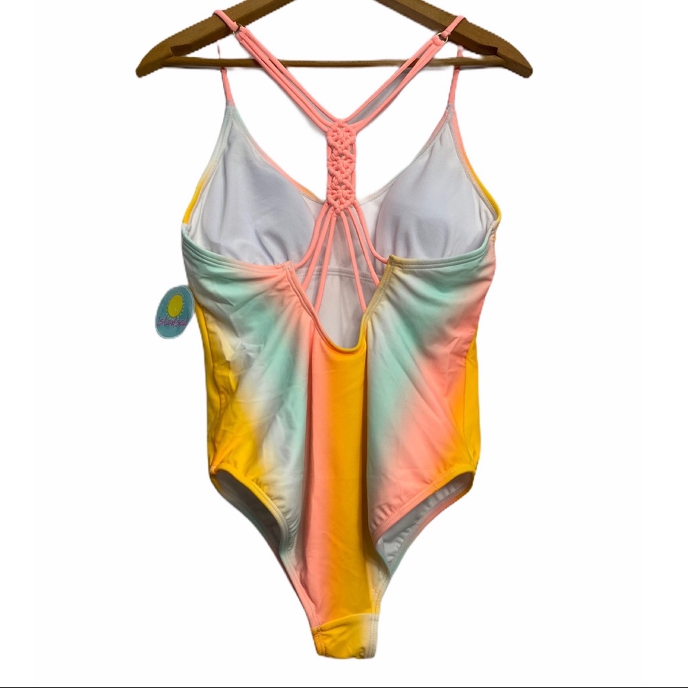 Island Soul One Piece Racer Back Swimsuit Size Large